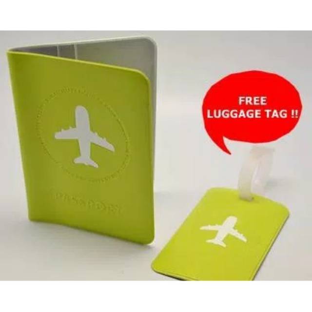 

COVER PASSPORT SET + LUGGAGE TAG COVER PASPORT DENGAN GANTUNGAN TANDA PENGENAL KOPER