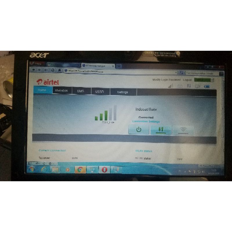 modem airtel 4G kw unlock no slot antena