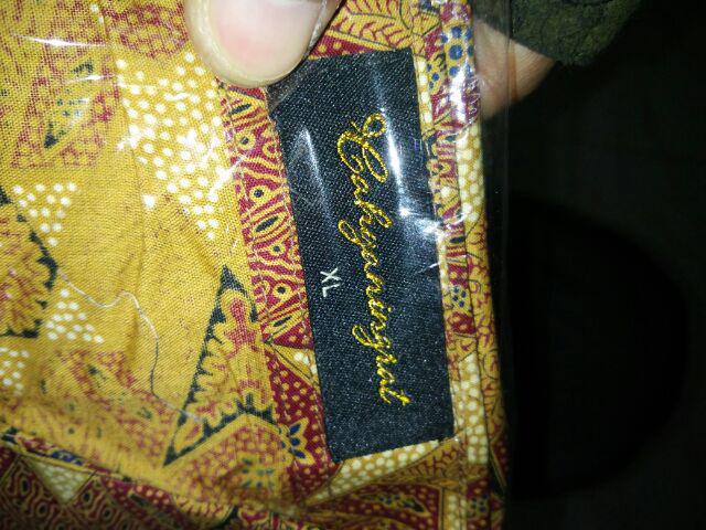 Kemeja Seragam Hem Batik Solo Modern Slimfit Kantor Kerja Lengan Pendek Katun Xxl - C09