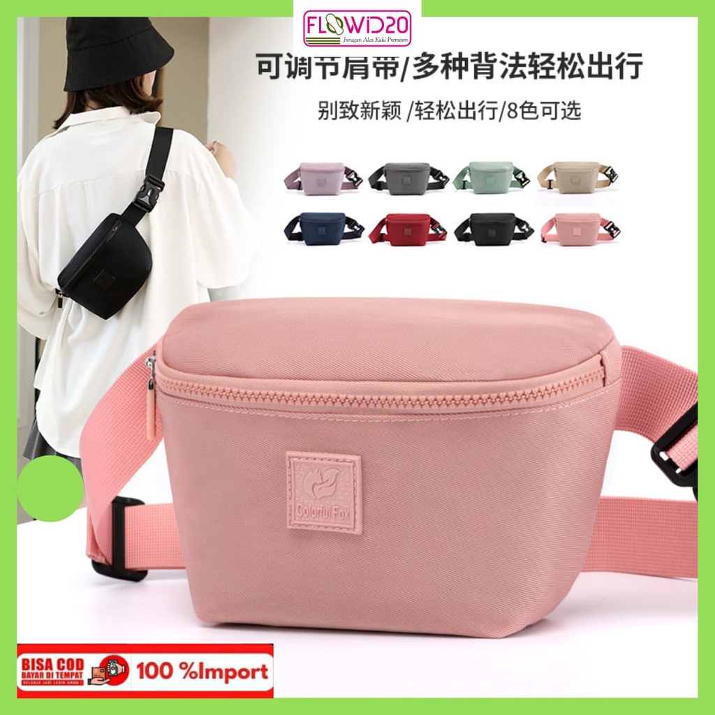 colorful fox 111 tas punggung wanita waistbag wanita 111