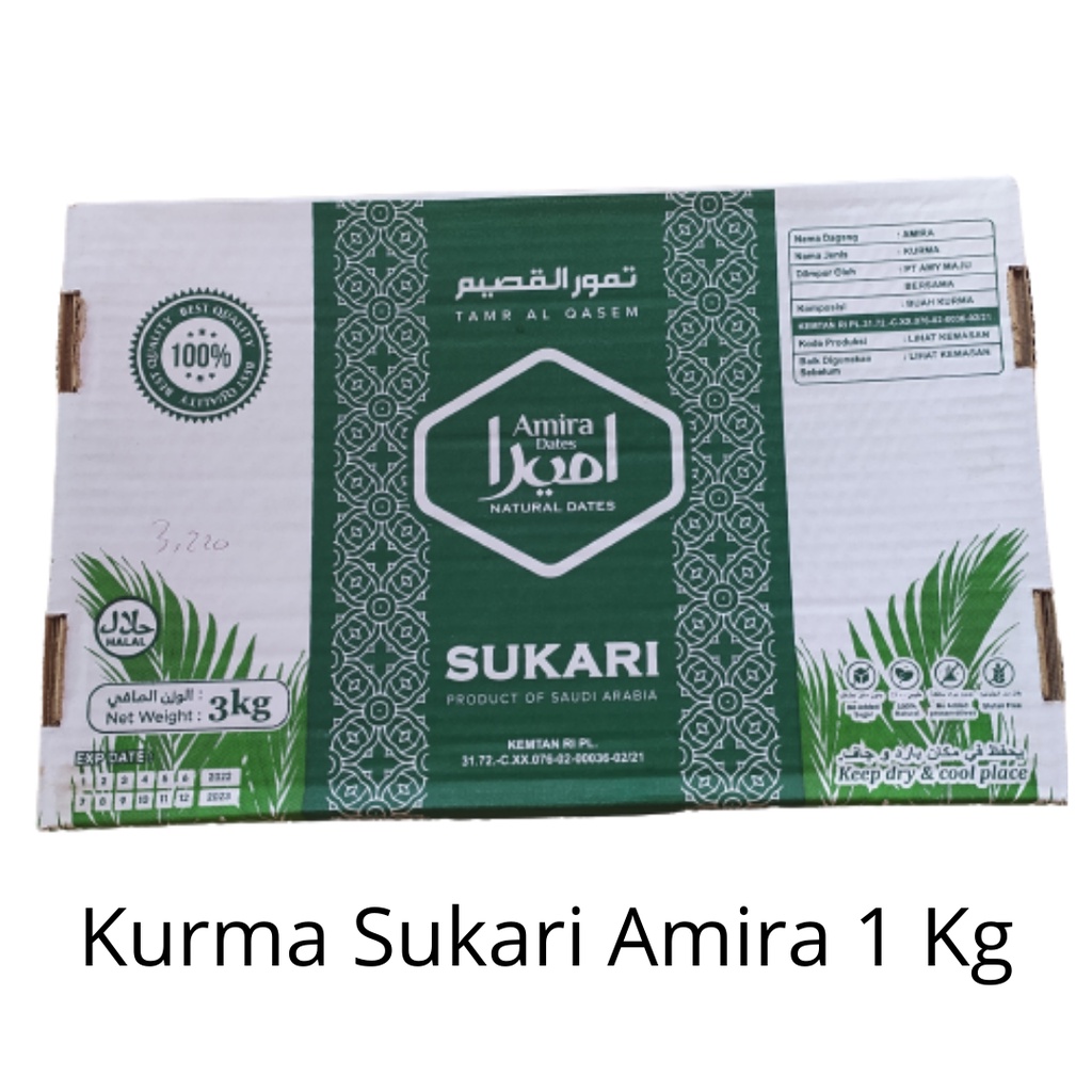 

Kurma Sukkari Amira / Sukari / Sukhari Premium 1 Kg