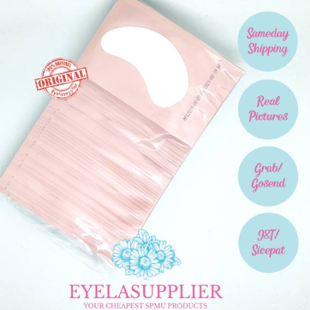 100pcs eyepatch gel pads hydrogel untuk eyelash extension tanam bulumata bantalan mata