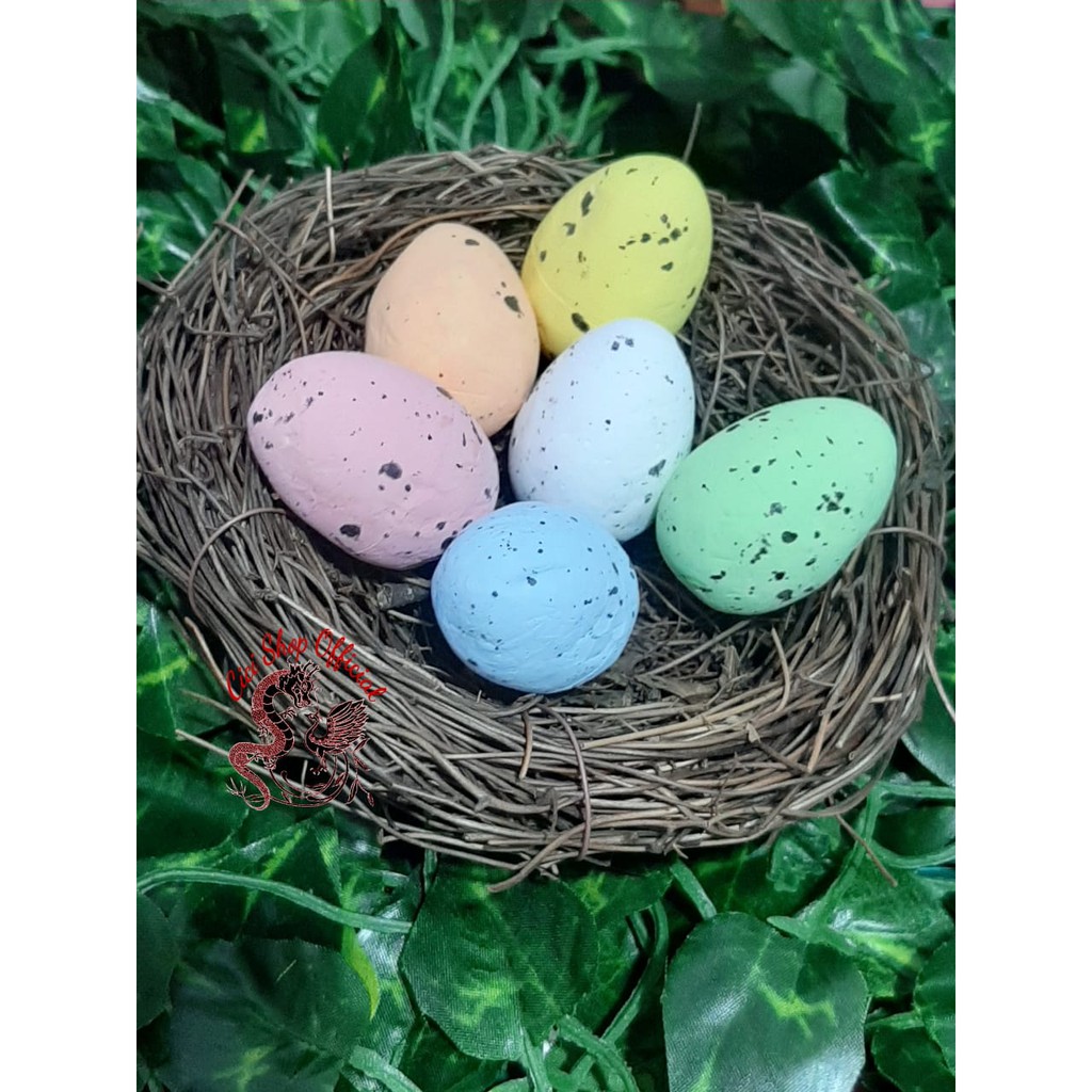 1pc telor burung artifisial/ telor busa/telor sterofoam/telor burung plastik/telur burung busa/telor