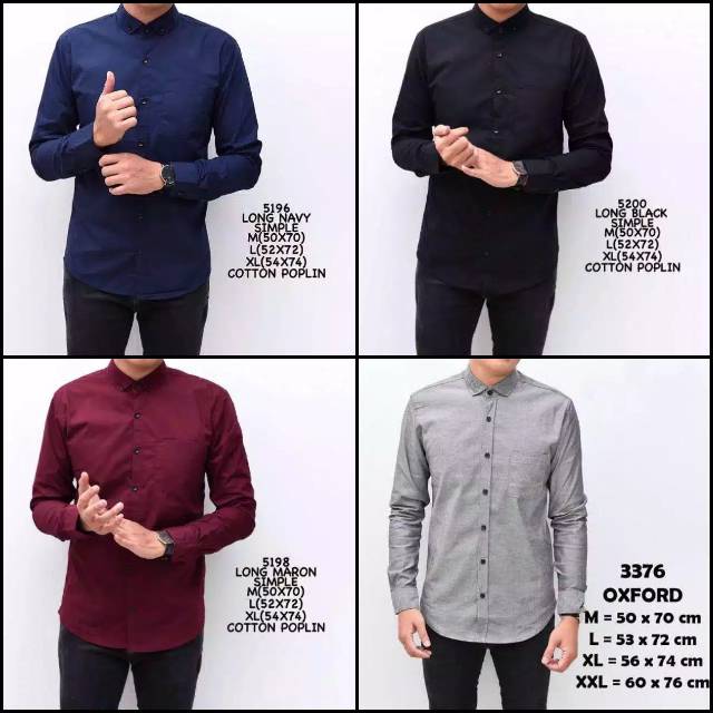 Fashionpria/Atasanpria/Pakaianpria/Kemeja/Kemejapria/Kemeja Polos Pria Lengan Pendek Slimfit Kasual