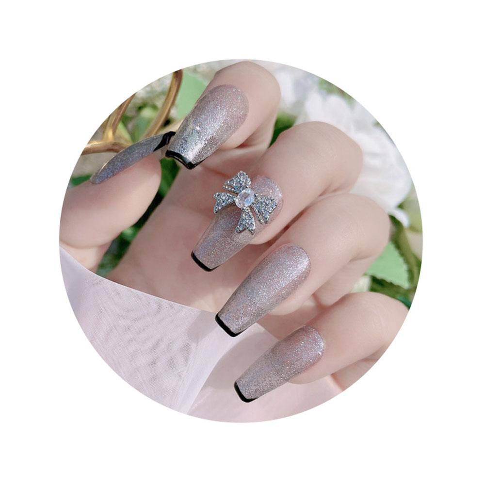 Mxbeauty Charms Perhiasan Bentuk Pita Bahan Zircon Untuk Dekorasi Nail Art