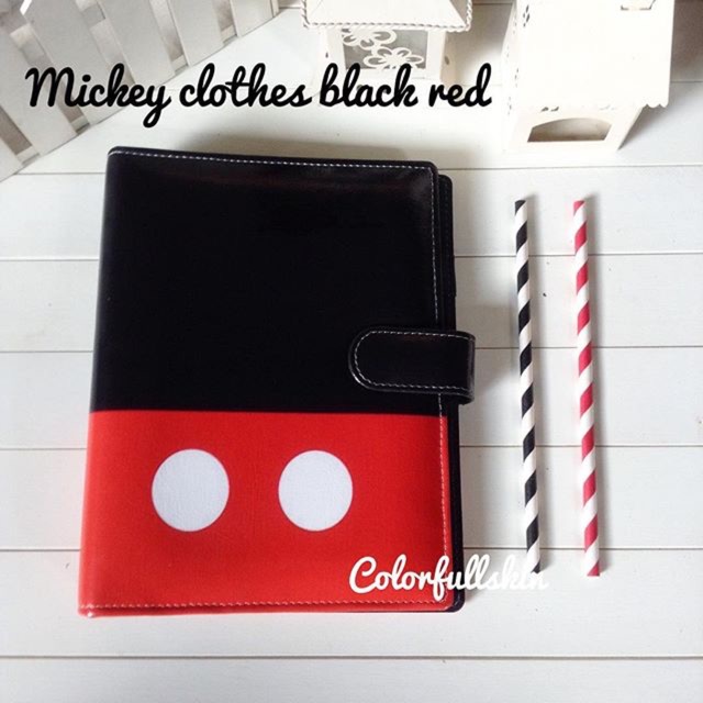 

Binder printing mickey clothes black red