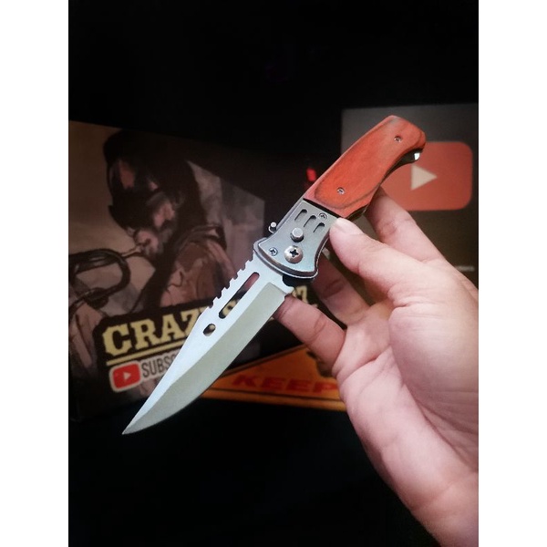 Pisau Survival Lipat multifungsi Lipat camping outdoor / Pisau Survival