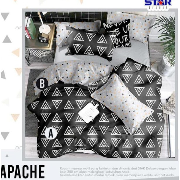SPREI MOTIF GARIS HITAM PUTIH