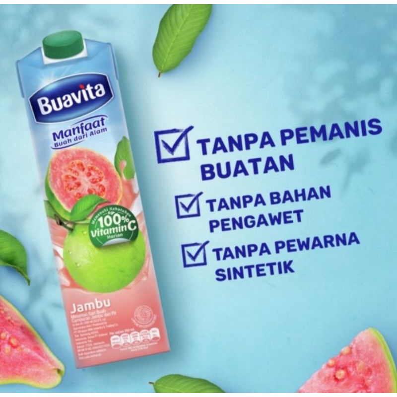 buavita jus jambu guava juice buah asli 1liter