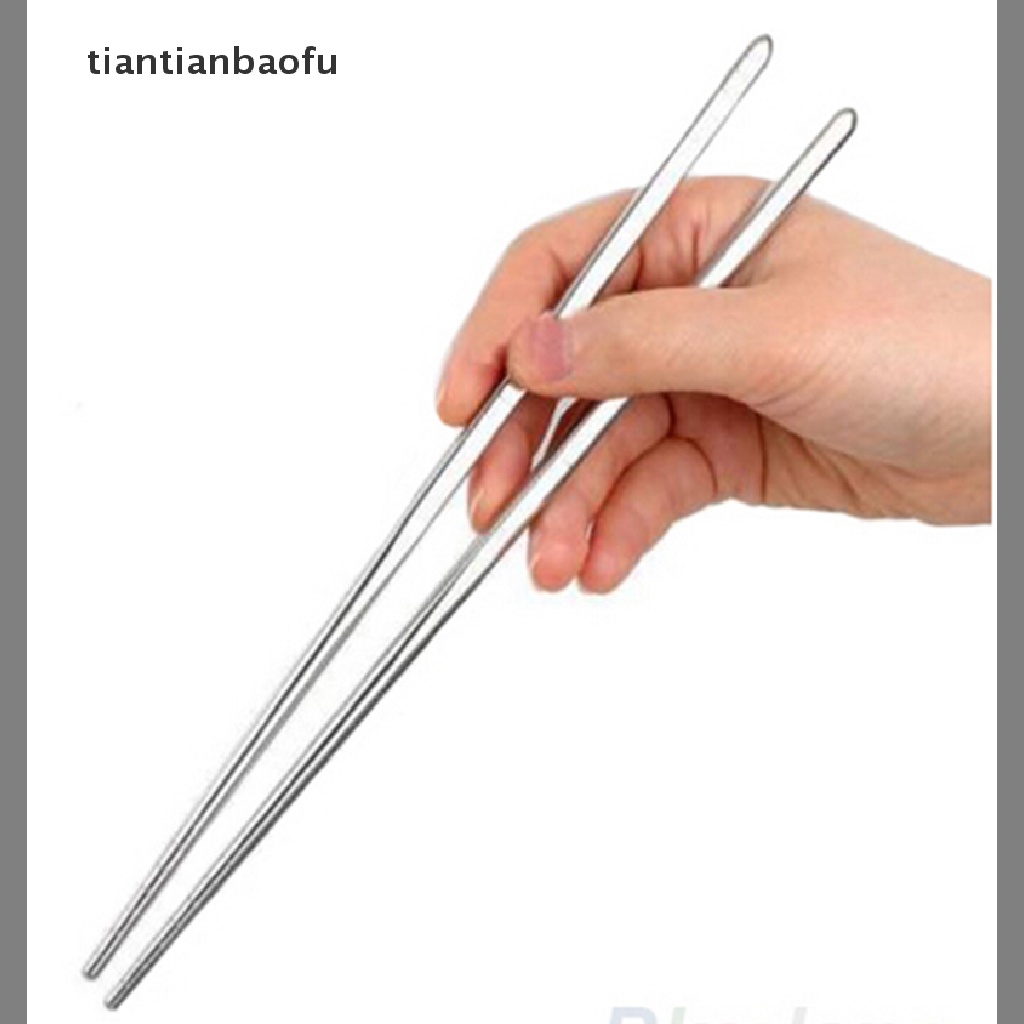 [tiantianbaofu] 2 Pair Chinese Stylish Non-slip Design Chop Sticks Stainless Boutique