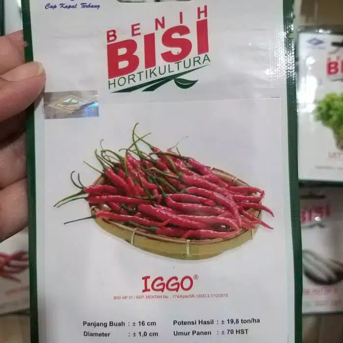 Isi 30 Benih Biji Cabai Merah Keriting Cemeti Bisi Original Pack