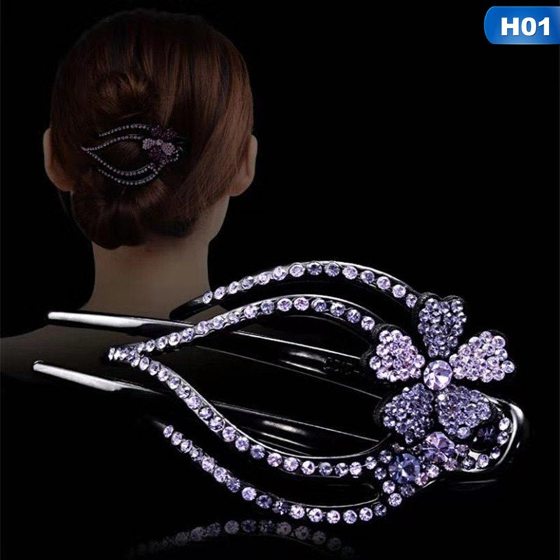 Large Alligator Clips Hair Crystal Rhinestone Hair Claw Clamp Hairpin Women