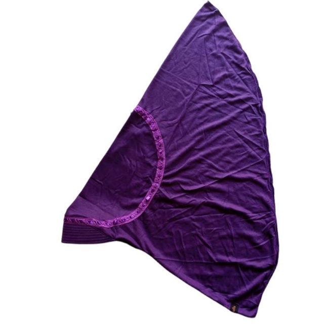 Jilbab Sekolah Kerudung Ungu Tua Anak Paud TK SD SMP SMA Dewasa Serut Pita ByKhalila