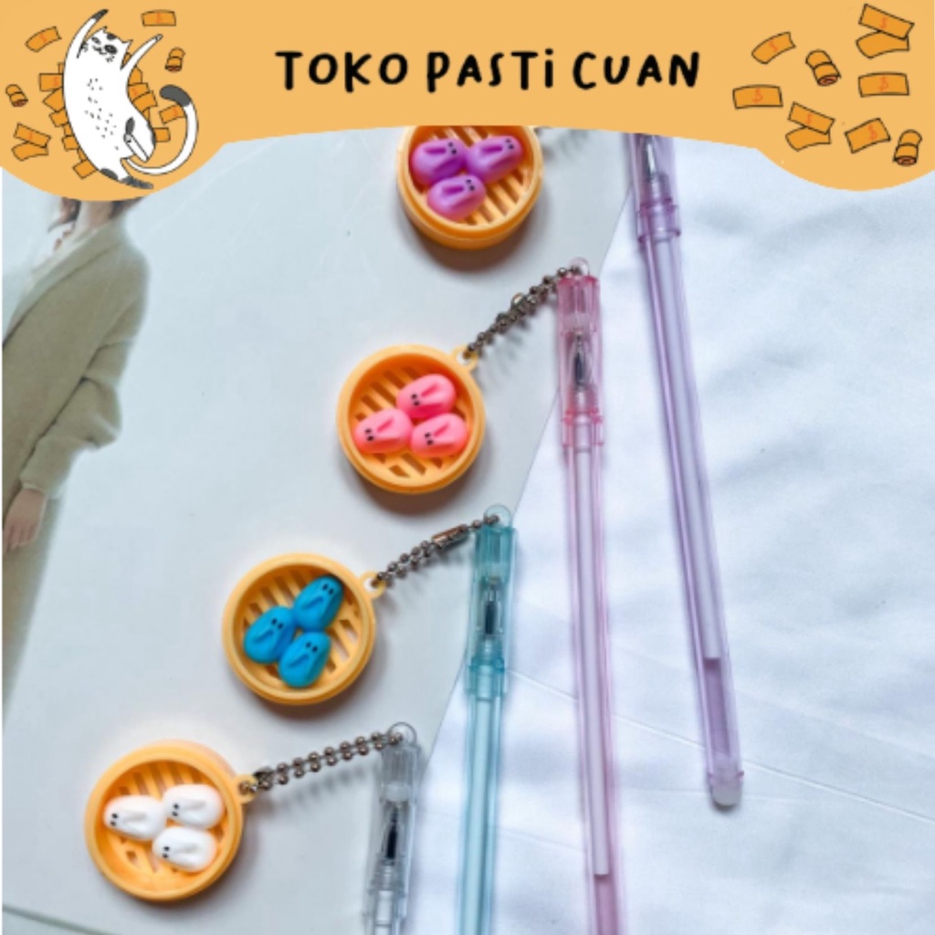 

pulpen dimsum kelinci 4/8/12 karakter anak keperluan sekolah tinta tinta hitam bolpen lucu pena imut pen unik fancy bisa COD murah import