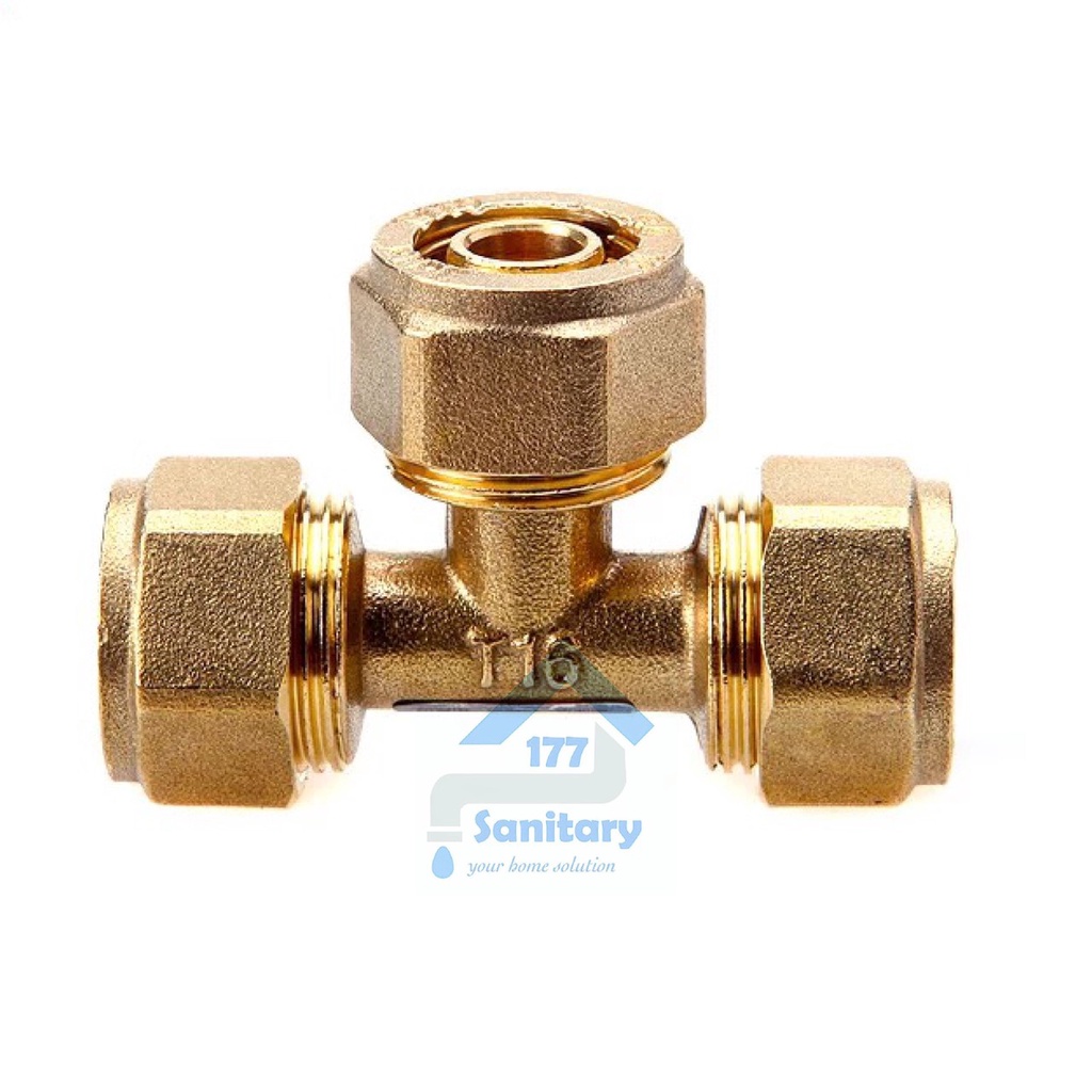 Sambungan Nepel Tee KUNINGAN Pipa air Panas TPPP -kran T Fitting pipa nepel shower mur conector wate