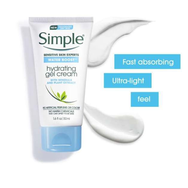 Sangat Nyaman - SIMPLE Perawatan Kulit Wajah Water Boost Hydrating Gel Cream 50 ML