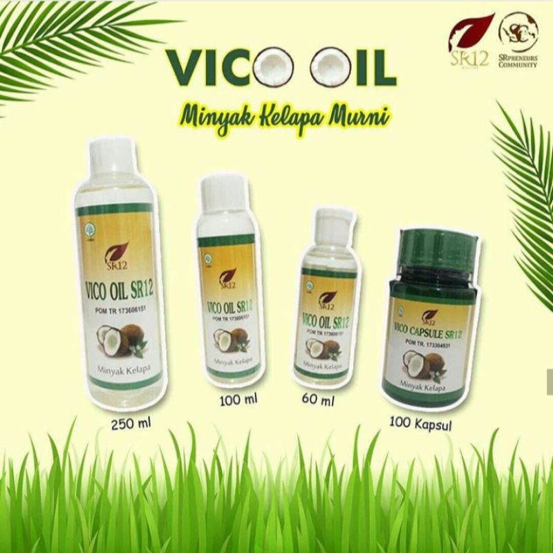 

TERLARIS!! SR12 MINYAK KELAPA MURNI/ VCO VICO SR12/ MULTIFUNGSI