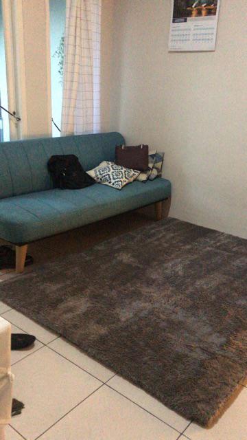 [lantai]karpet Bulu Rasfur 200 X 150 Tebel 4cm Anti Slip Isi Busa Empuk Anti Rontok