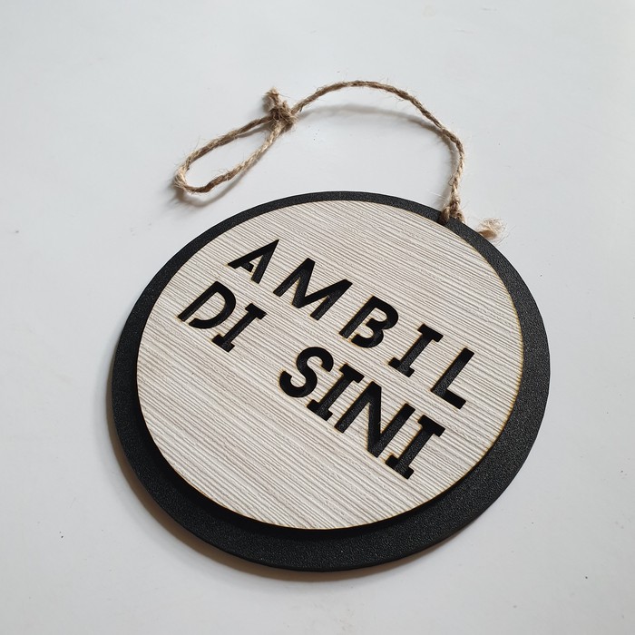 Gantungan Sign Cafe - AMBIL DI SINI BULAT - PICKUP HERE