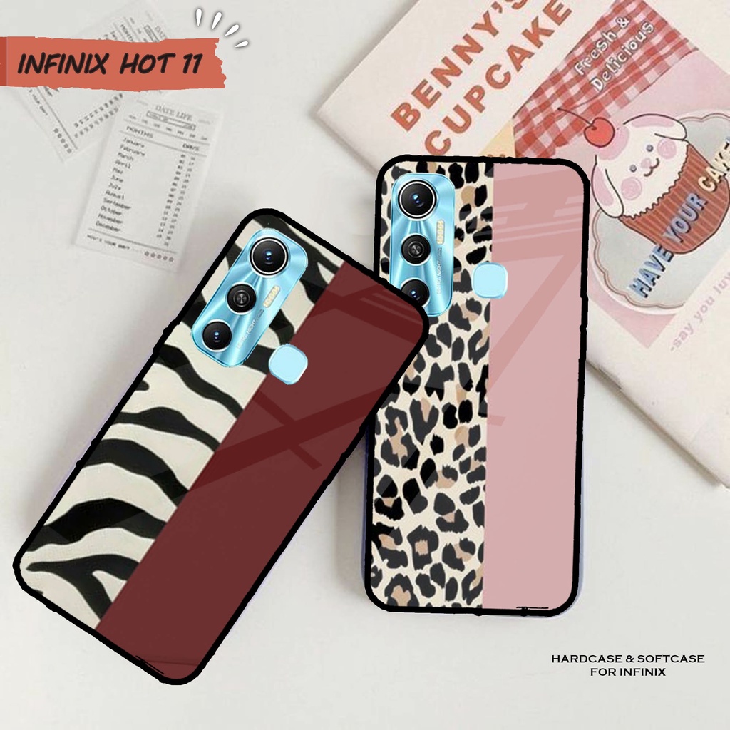 [M33] New Case Glass INFINIX HOT 11 - Case hp - Casing hp - Kesing Kilau INFINIX HOT 11 - Kesing han