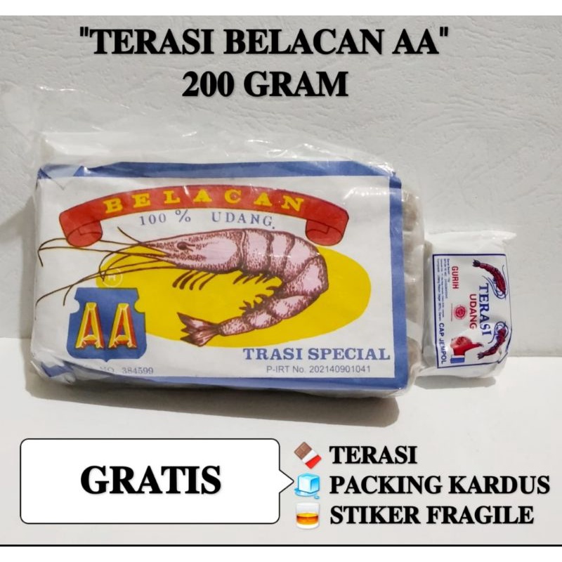 

TERASI BELACAN cap AA 100% UDANG oleh oleh khas Cirebon GRATIS terasi