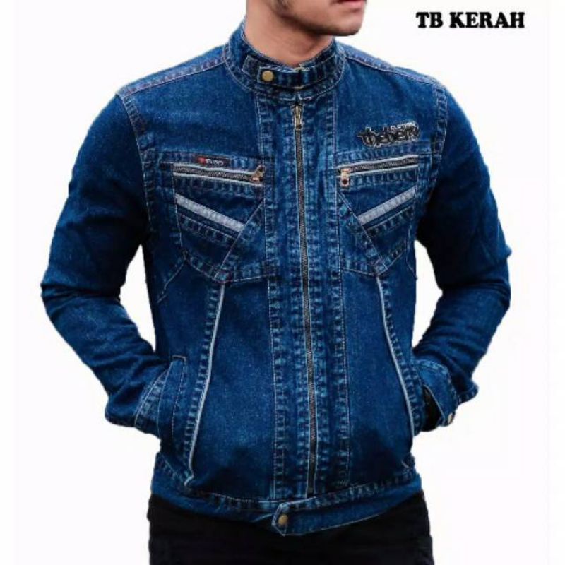 Jaket Jeans 100% Original Distro, Jaket Jeans Pria/Jaket Jeans Cowok/ Resleting