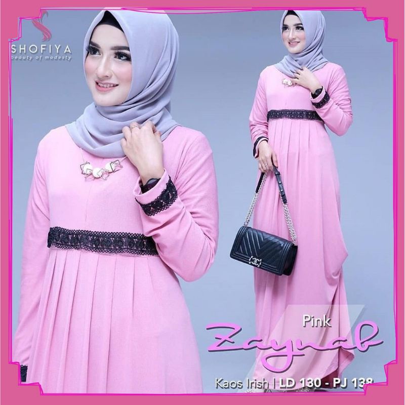 Zaynab maxi dress fashion muslim remaja wanita