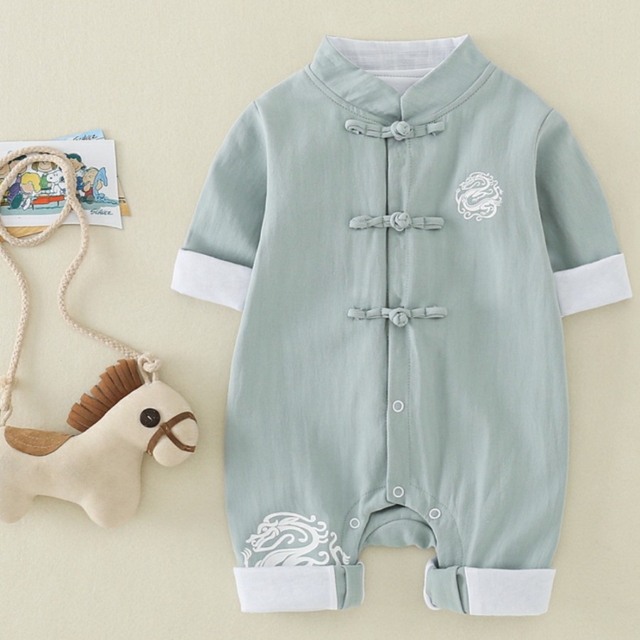 Baby boy cheongsam romper chinese new year baby boy cheongsam jumper