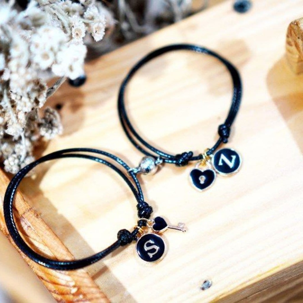 cod gelang couple epoxy kunci gembok magnet / gelang  inisial epoxy magnet / beli 10 free 1