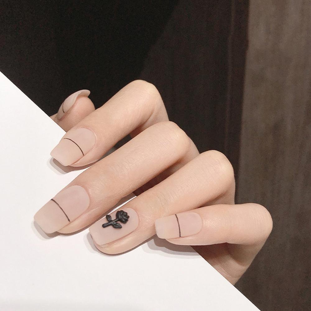 Mxbeauty Bunga Mawar Perhiasan Kuku Musim Panas Elegan Pesona Frosted DIY Nail Art