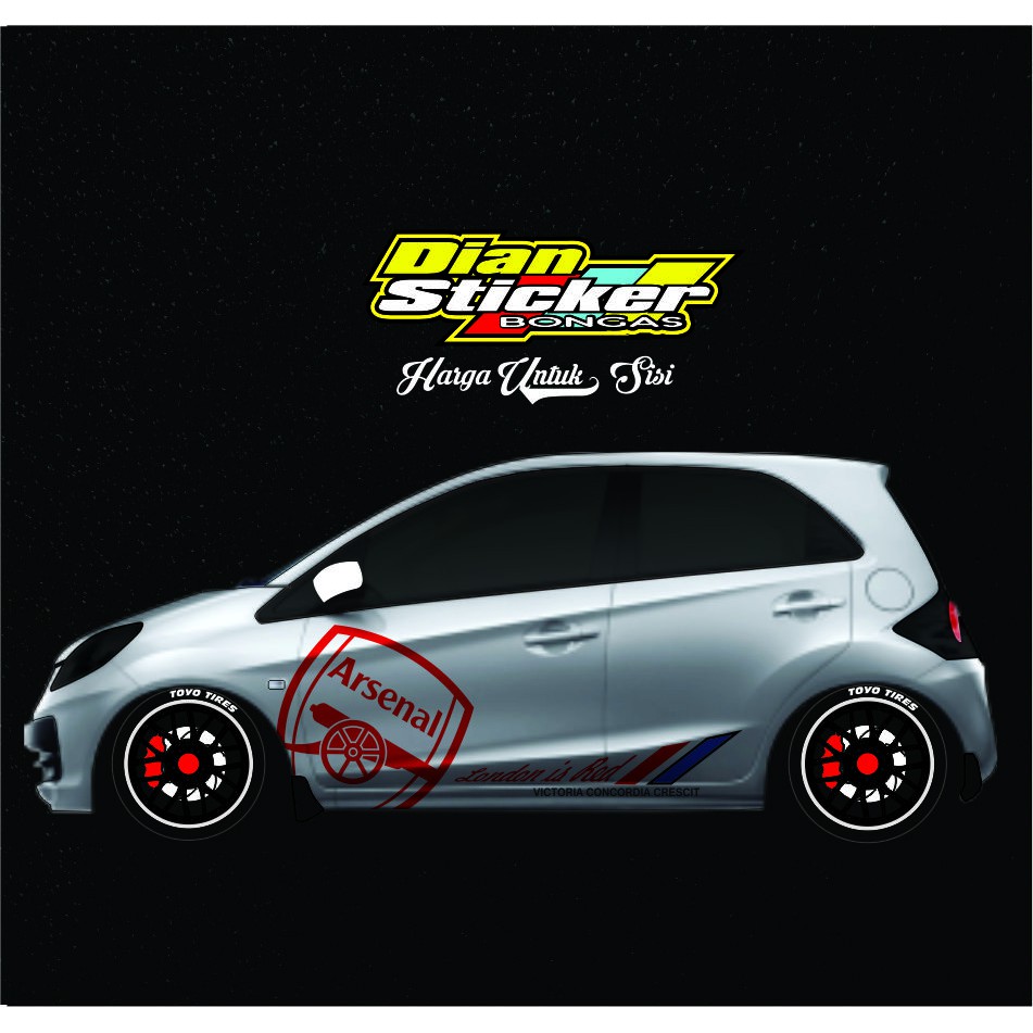 sticker body mobil arsenal