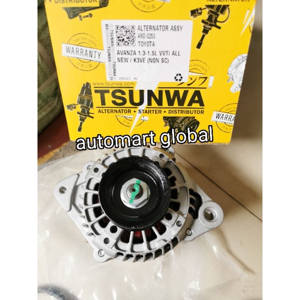 alternator dinamo cas avanza 1300cc vvti