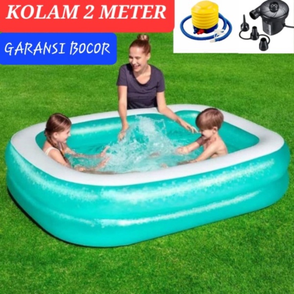 POMPA Bestway Renang Unik - Anak POMPA ADA 2.6meter Dewasa Kolam BONUS TIDAK Jumbo Diskon 201*150*51