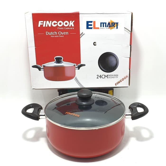 EL171 FINCOOK dutch oven 24cm DO2401TF panci teflon untuk kompor