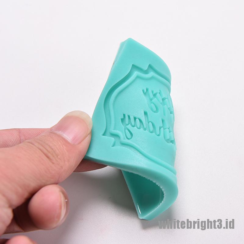 ❤White3 Warna Putih❤ Matras Cetakan Adonan Kue Desain Happy Birthday Model Renda Bahan Silikon