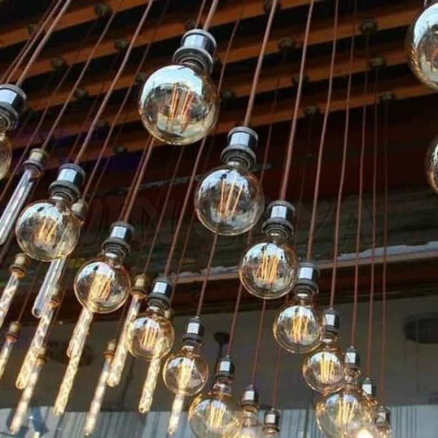 LAMPU PIJAR 2 WATT BOHLAM FILAMEN WARM WHITE LAMPU GANTUNG CAFFEE