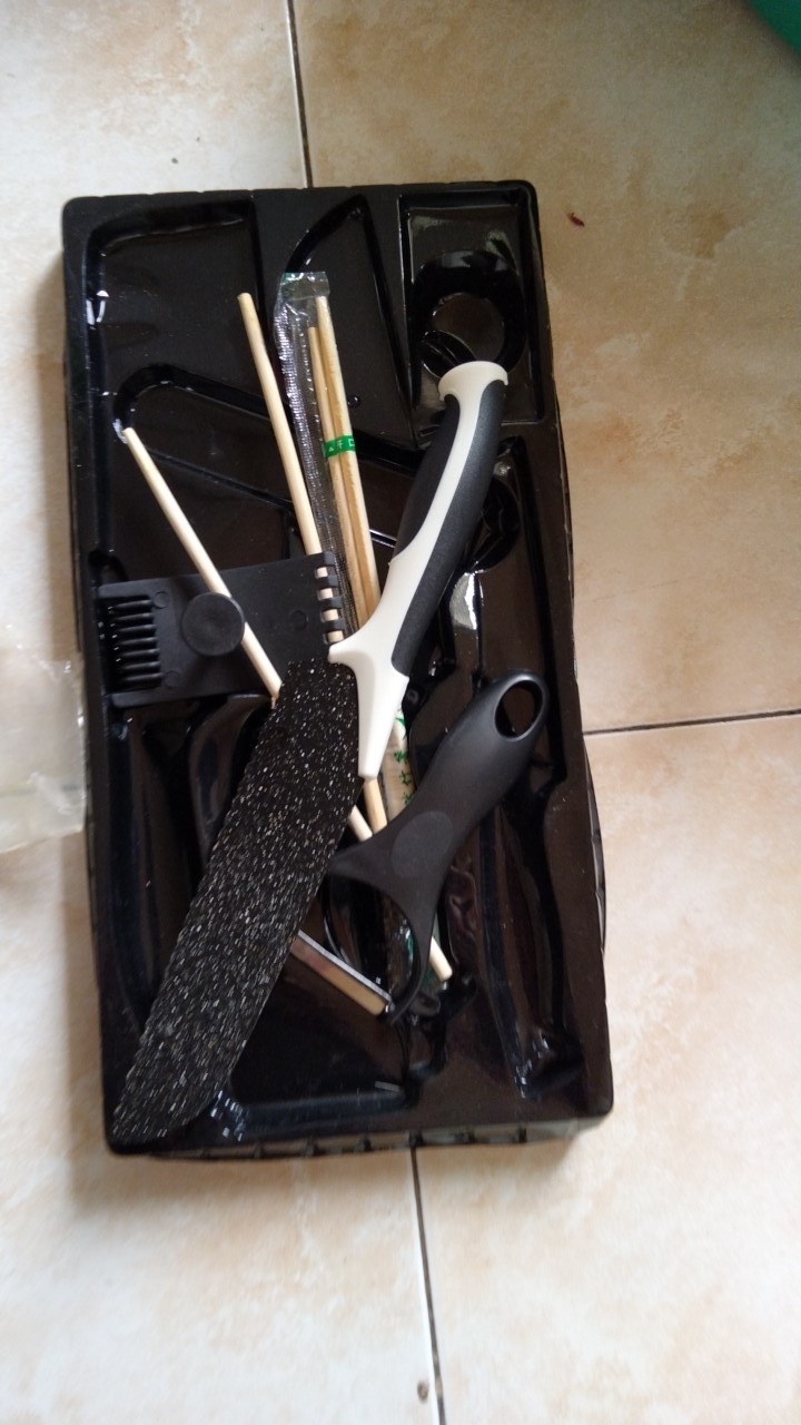 Pisau Dapur Isi 5pcs Hitam Pisau Set 5 Pcs  Pisau Dapur Set