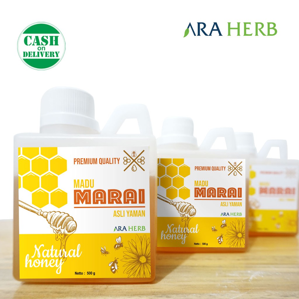 Madu Marai mport Yaman Asli 500gr / Madu Manis Madu Herbal ARA HERB