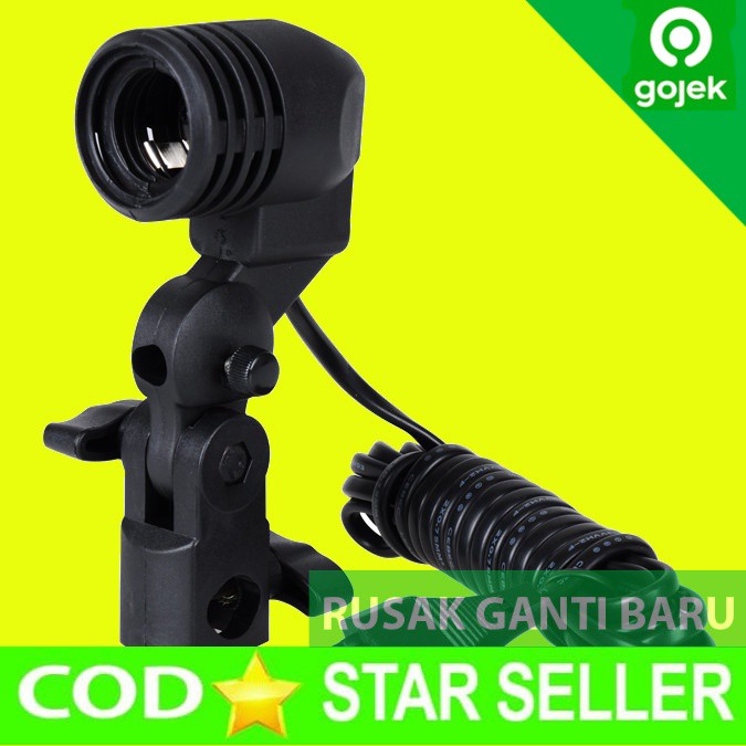 ⭐⭐⭐⭐⭐lamp Holder Single Socket E27 Dengan Dudukan Payung