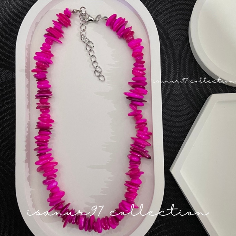 ISANUR97 | Kalung Beads Mutiara Choker Bead Mutiara Baru Kalung Batu