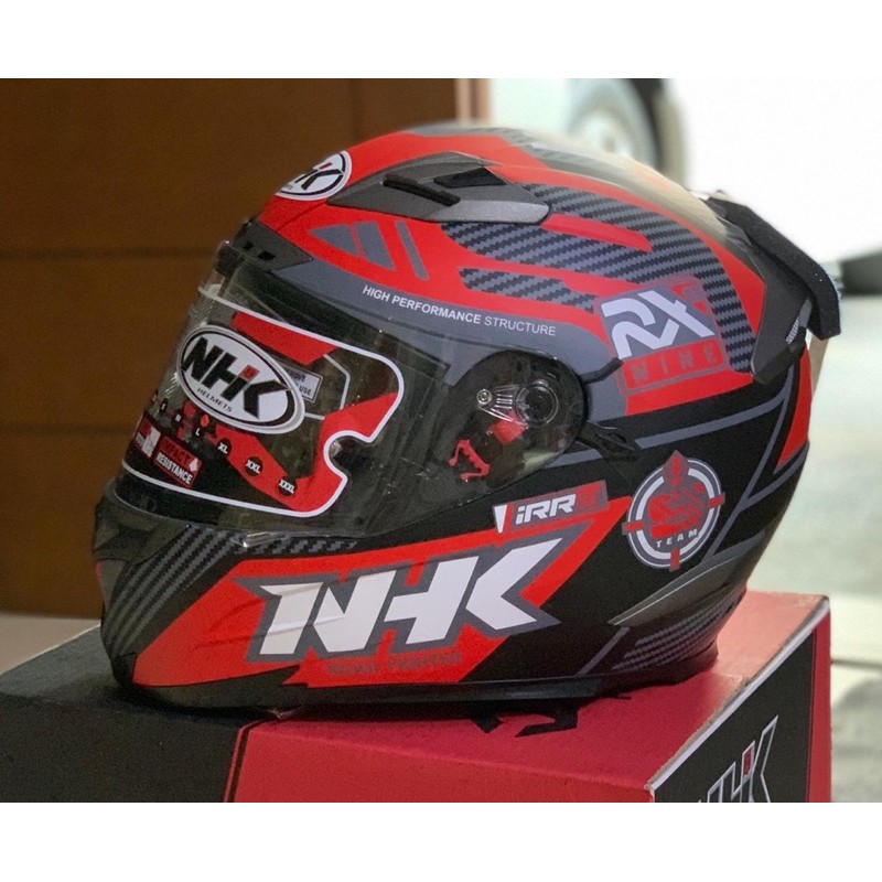 NHK RX9 RACER BLACK RED DOFF 2visor
