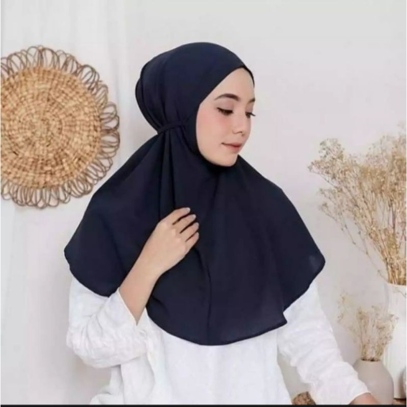 Jilbab Bergo NAURA SIZE M DEWASA / BISA UNTUK ANAK  10 TH + / HIJAB INSTAN BERGO MARYAM-2