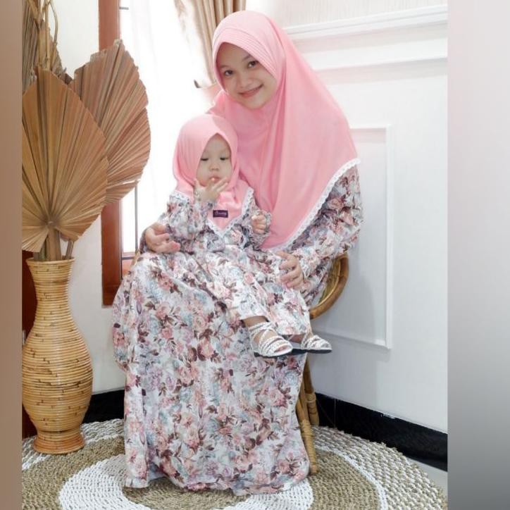 Lagi Tren.. Gamis Anak katun jepang Chocorose / baju muslim bayi perempuan couple ibu dan anak mom k