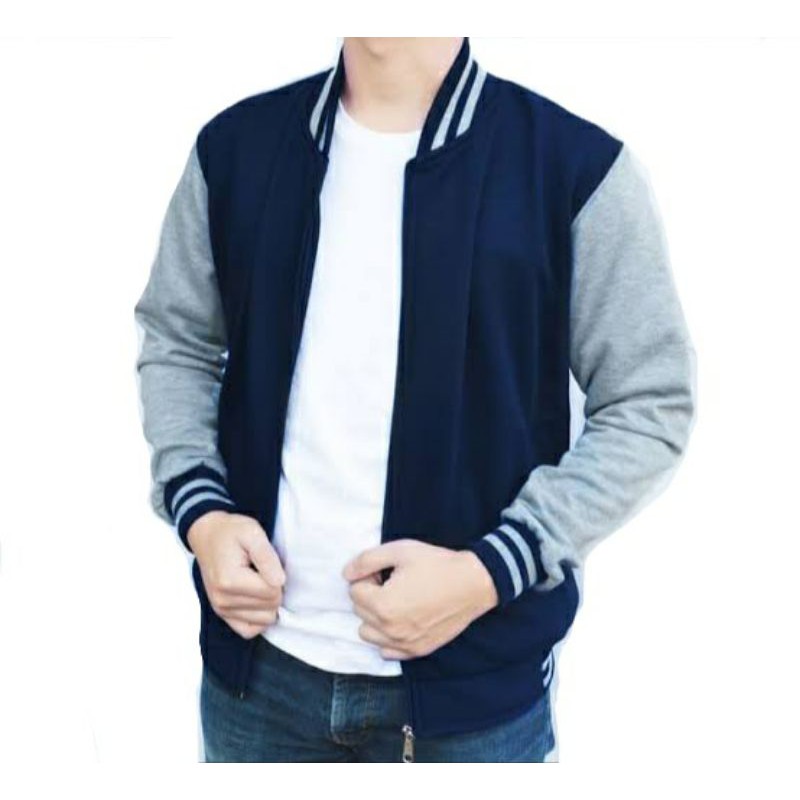 Jaket Baseball Resleting Zipper Polos