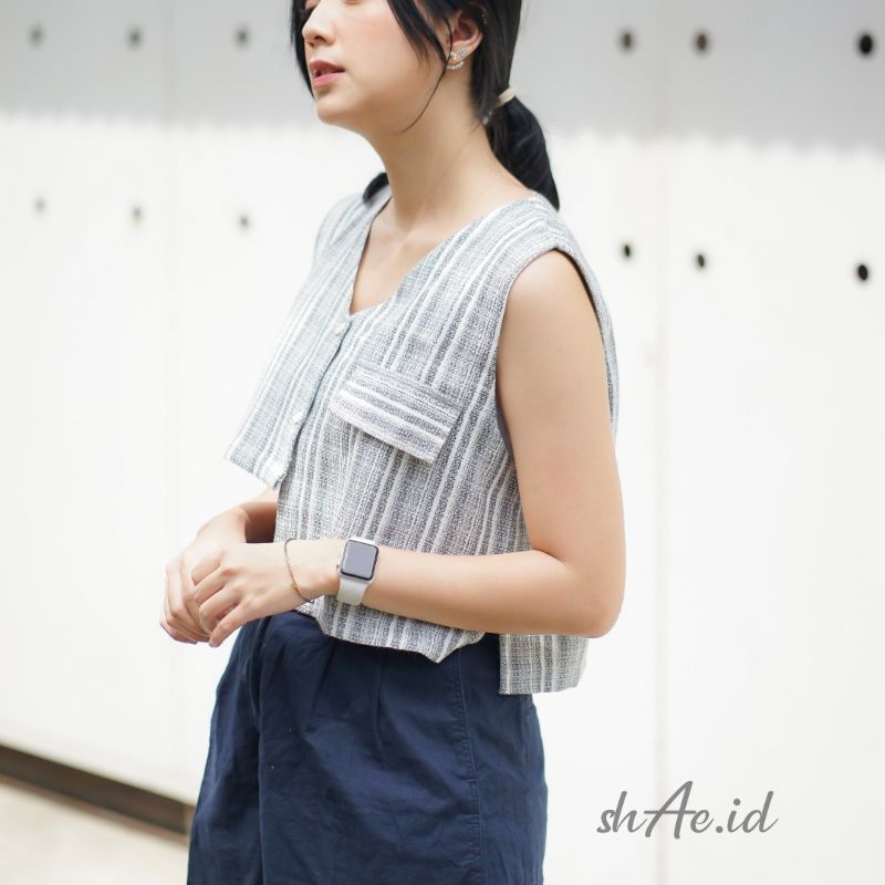 Vest Wanita |Rompi Wanita| Korean style| Kain tweed