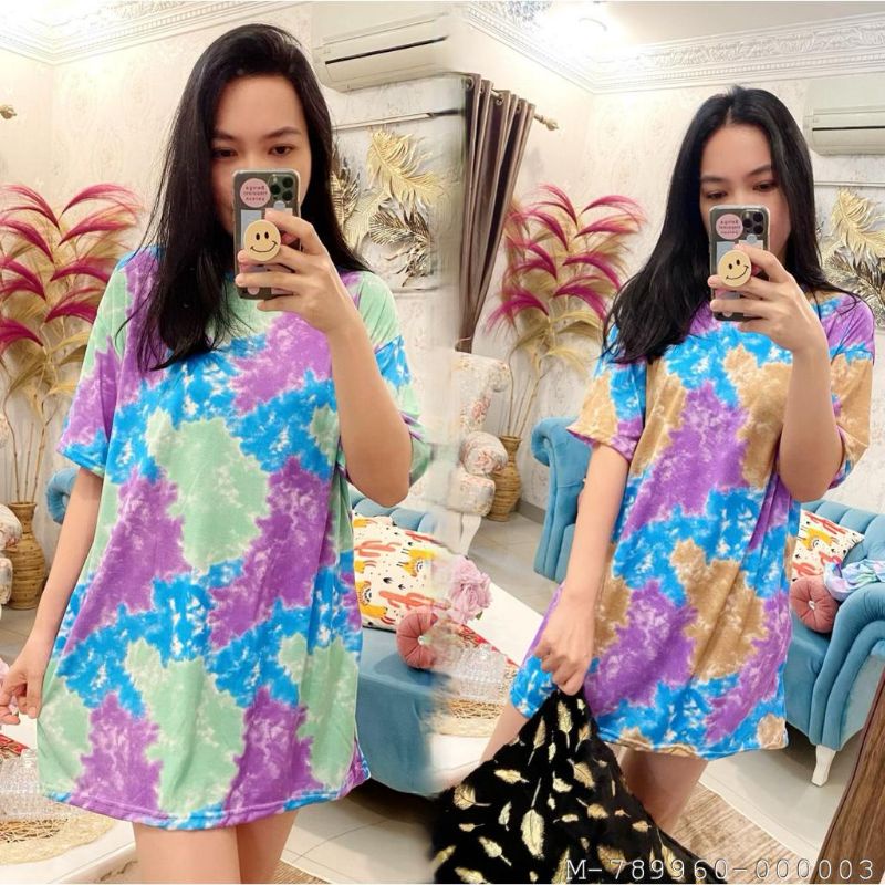 BAJU WANITA / ATASAN WANITA TIE DYE SPANDEK / DRESS / DASTER / DASTER MOTIF / DASTER KEKINIAN / DAST