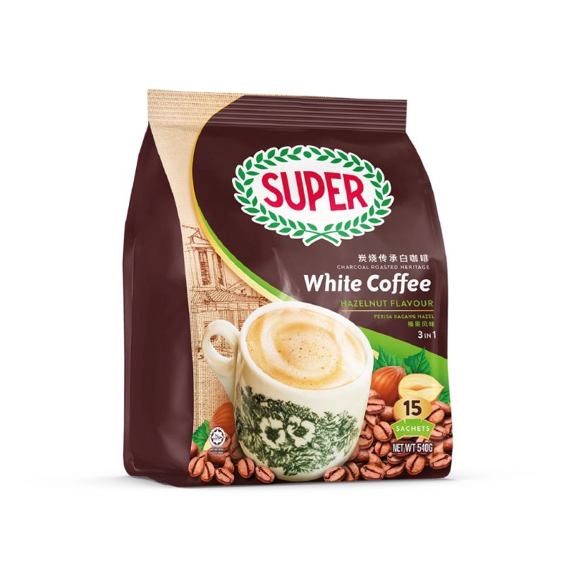 Super White Coffee Hazelnut Flavour 3in1 Malaysia