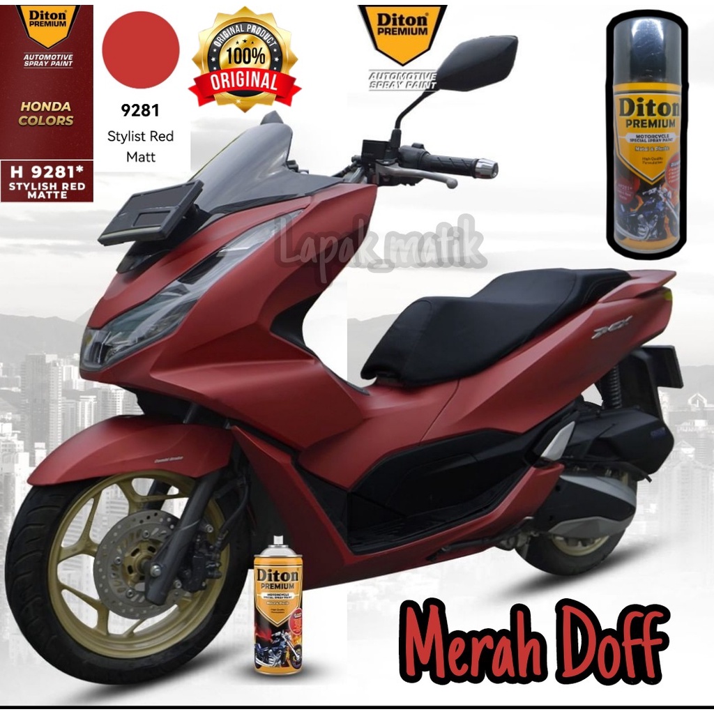 Pilok DITON PREMIUM MERAH DOFF STYLISH RED MATTE H9281 merah doff honda