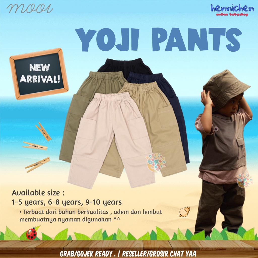 PROMO 7.7 PROMO BAJU LEBARAN MURAH MOOI CELANA PANJANG YOJI PANTS CELANA PANJANG CHINOS ANAK YOJI POCKET TROUSER 1 - 5 TAHUN