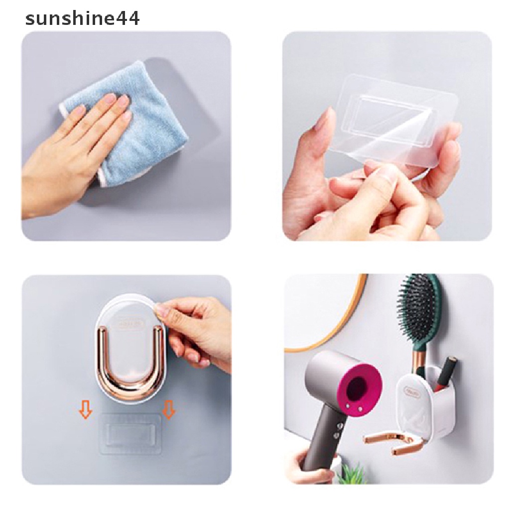 Sunshine Holder Hair Dryer Tempel Dinding Dapat Dilipat Untuk Kamar Mandi